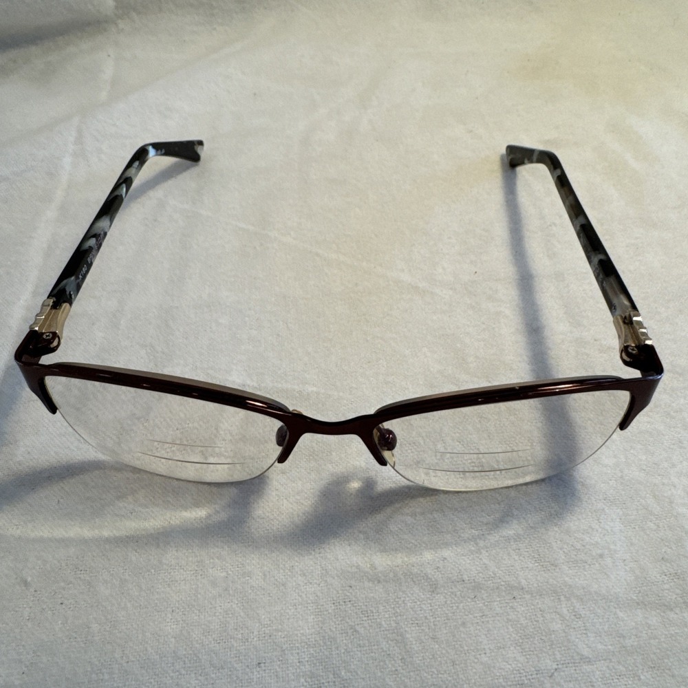 KAY UNGER  EYEGLASSES FRAME K180 Brown Tortoise 53-17-135 FRAMES ONLY Half Rim